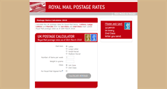 Desktop Screenshot of postal-calculator.co.uk