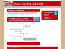 Tablet Screenshot of postal-calculator.co.uk